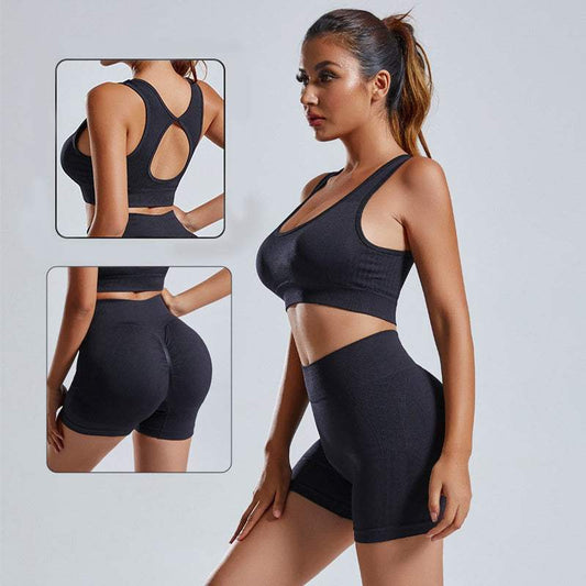 2pcs Yoga Set Women's Vest And Shorts Tracksuit - My Store