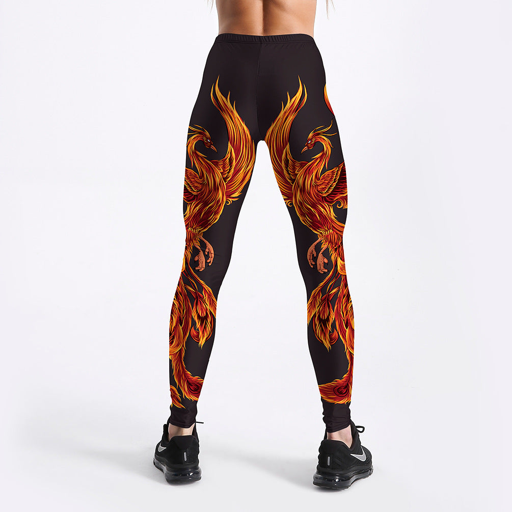 Rising Phoenix Yoga Workout Leggings - My Store