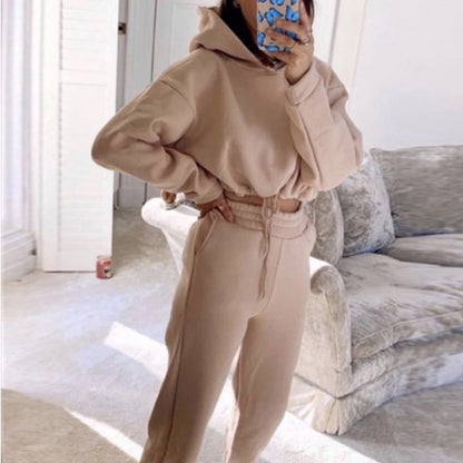 Jogging Suits For Women 2 Piece Sweatsuits Tracksuits Sexy Long Sleeve HoodieCasual Fitness Sportswear - My Store