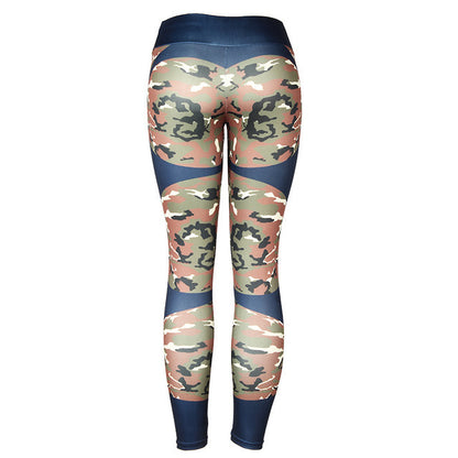 Print patchwork yoga leggings - My Store