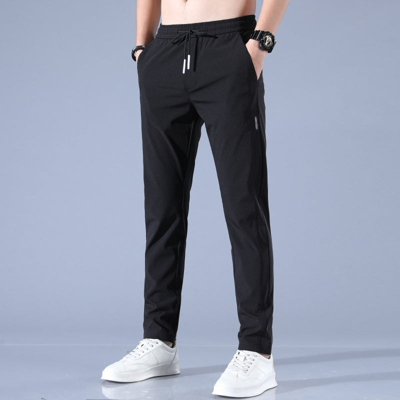 Ice Silk Pants Men'S Summer Thin Casual Pants Loose Straight Breathable - My Store