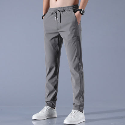 Ice Silk Pants Men'S Summer Thin Casual Pants Loose Straight Breathable - My Store