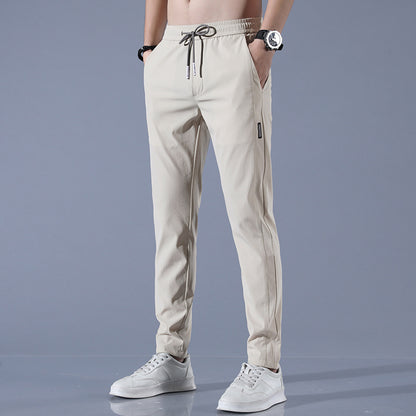 Ice Silk Pants Men'S Summer Thin Casual Pants Loose Straight Breathable - My Store