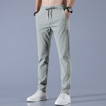 Ice Silk Pants Men'S Summer Thin Casual Pants Loose Straight Breathable - My Store