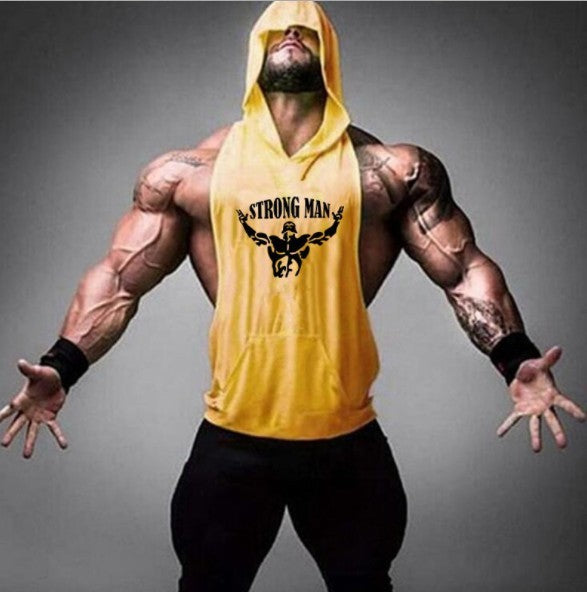 Fitness Vest Male Muscular Hooded Clothes - My Store