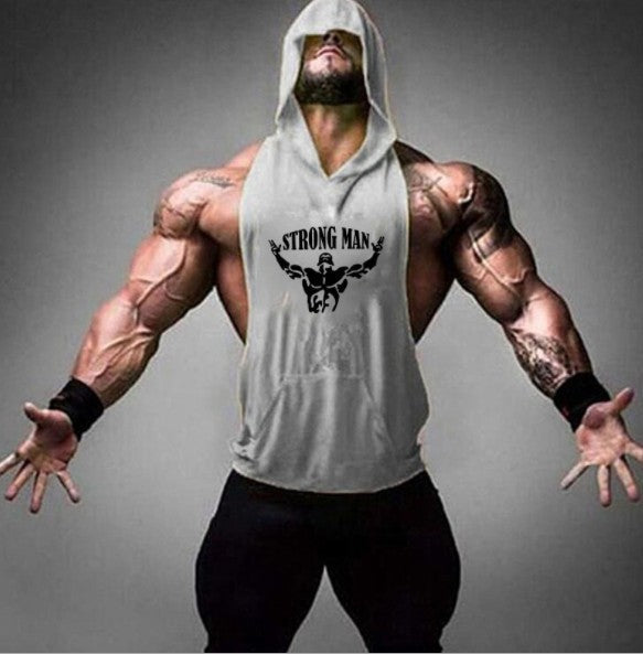 Fitness Vest Male Muscular Hooded Clothes - My Store