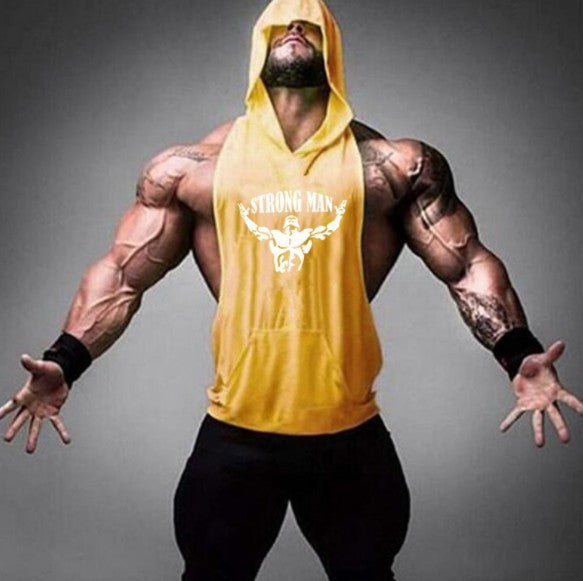 Fitness Vest Male Muscular Hooded Clothes - My Store