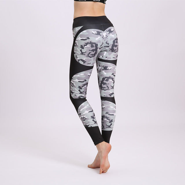 Print patchwork yoga leggings - My Store