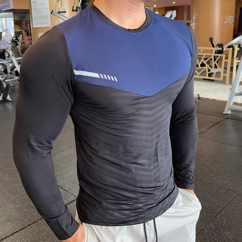 Sports Tights Men's Thin Long-sleeved Fitness Clothes Top - My Store