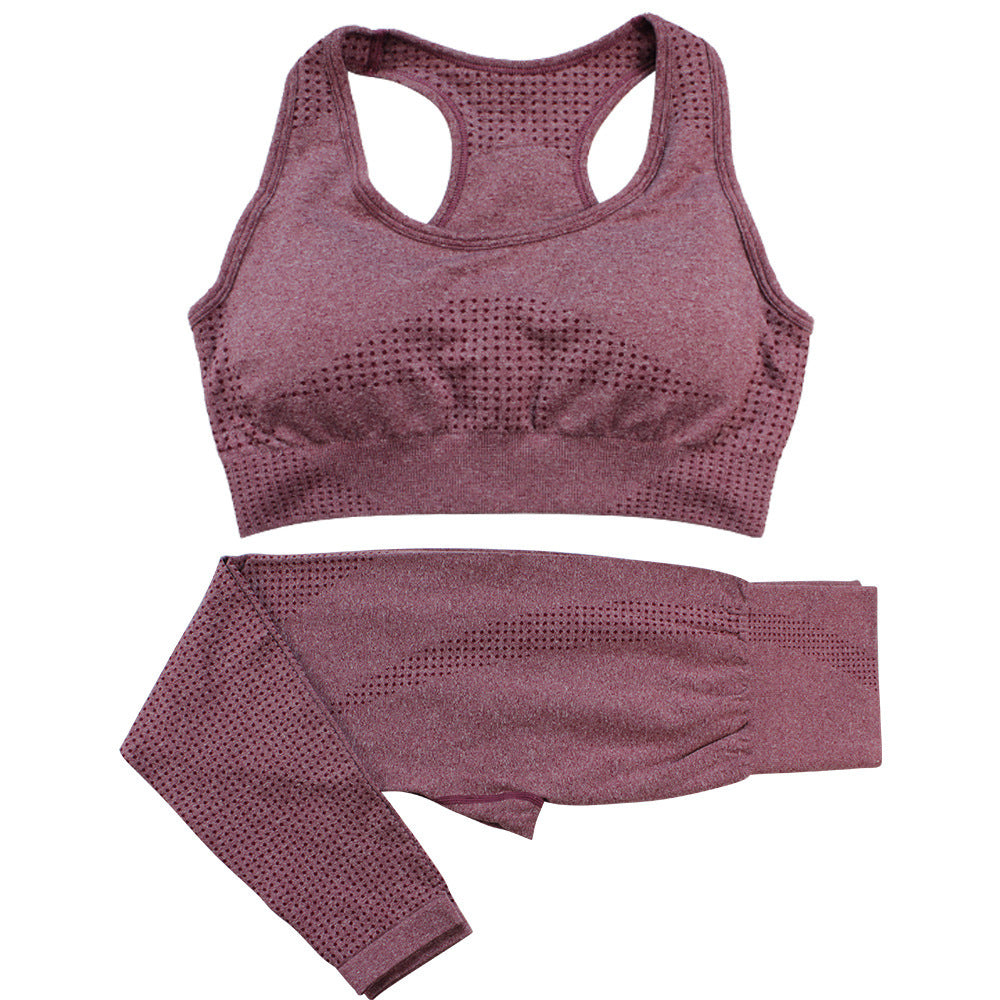 2PCS Seamless Yoga Set Women Tracksuit - Muscle Gain Cy eStore