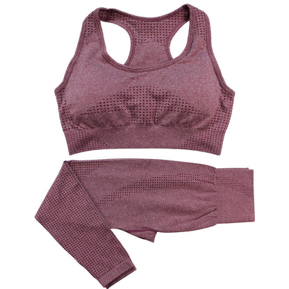 2PCS Seamless Yoga Set Women Tracksuit - Muscle Gain Cy eStore