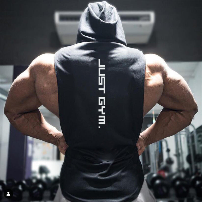 Fitness Vest Men Hooded Loose Clothes - My Store