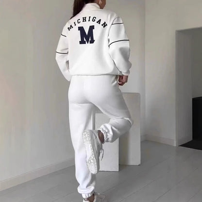 Womens 2 Piece Outfits Lounge Hoodless Pullover Sweatshirt Sweatsuit Sets Sweatshirt Baggy Fashion Sweatpants With Pockets - My Store