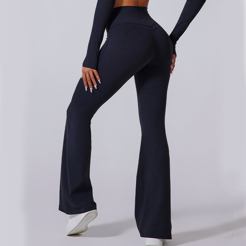 Women's Flared Pants Yoga High Waist Slim Tight Trousers Fitness Sports Clothing - My Store