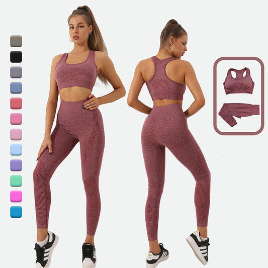 2PCS Seamless Yoga Set Women Tracksuit - Muscle Gain Cy eStore