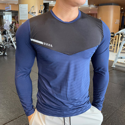 Sports Tights Men's Thin Long-sleeved Fitness Clothes Top - My Store