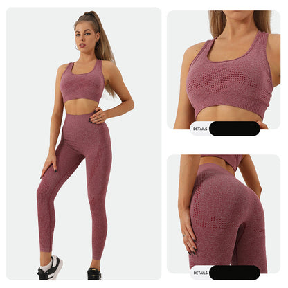 2PCS Seamless Yoga Set Women Tracksuit - Muscle Gain Cy eStore
