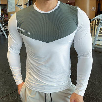 Sports Tights Men's Thin Long-sleeved Fitness Clothes Top - My Store