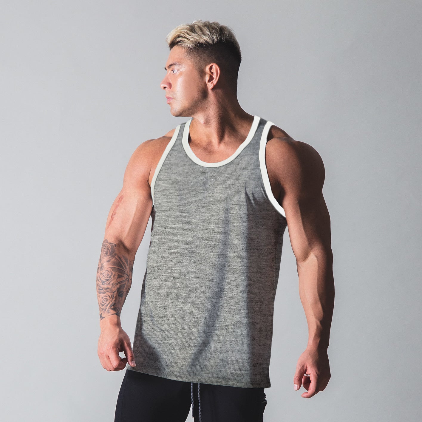 Muscle Fitness Brother Fitness Vest Men's Outdoor Running Recreational Sports Sleeveless I-top