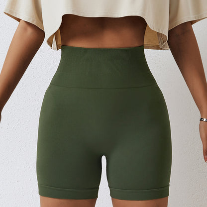 Seamless Yoga Shorts In Europe And The United States With High Hips And Waist - My Store