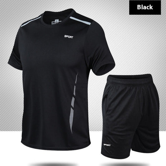 Sports Suit Loose Fitness Short Sleeve Men - My Store