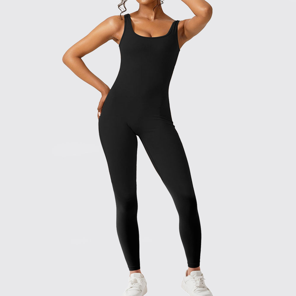 Women Sleeveless Flare Jumpsuits Fitness Yoga Long Pants - My Store