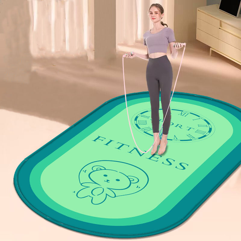 Home Silent Anti-slip Fitness Thickened Skipping Rope Shock Pad Yoga Mat - My Store