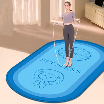 Home Silent Anti-slip Fitness Thickened Skipping Rope Shock Pad Yoga Mat - My Store