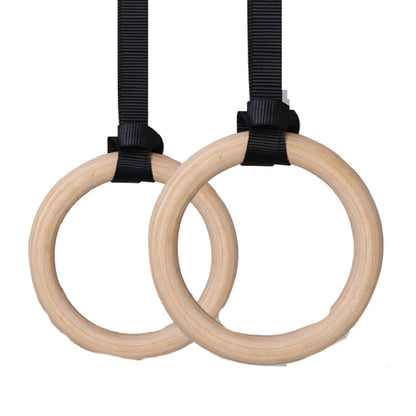 Fitness Wooden Ring Suspension Training Belt Set - My Store