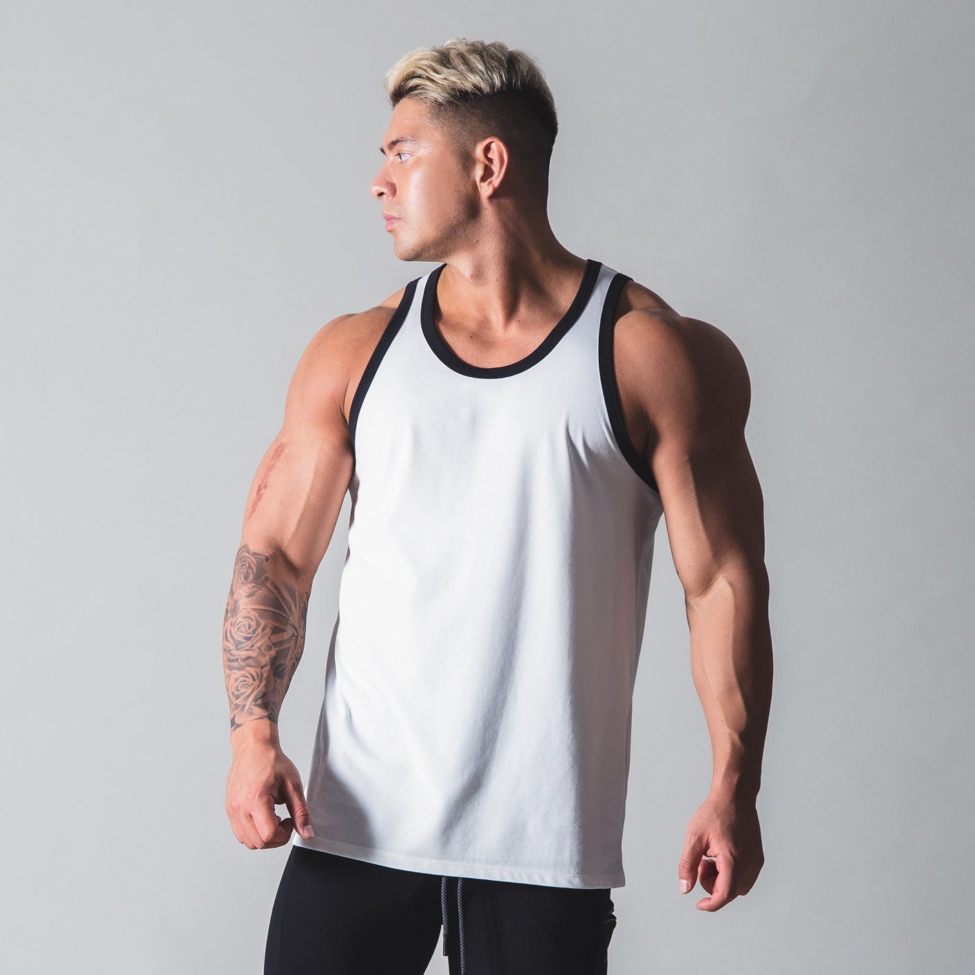 Muscle Fitness Brother Fitness Vest Men's Outdoor Running Recreational Sports Sleeveless I-top