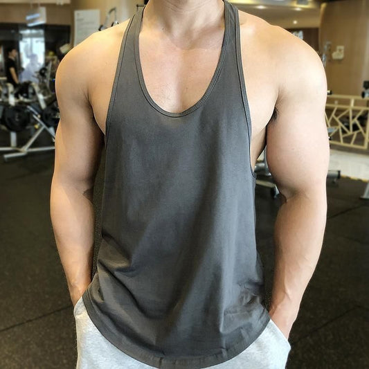 Men Fitness Vest Sleeveless Muscle Tank Top - Muscle Gain Cy eStore